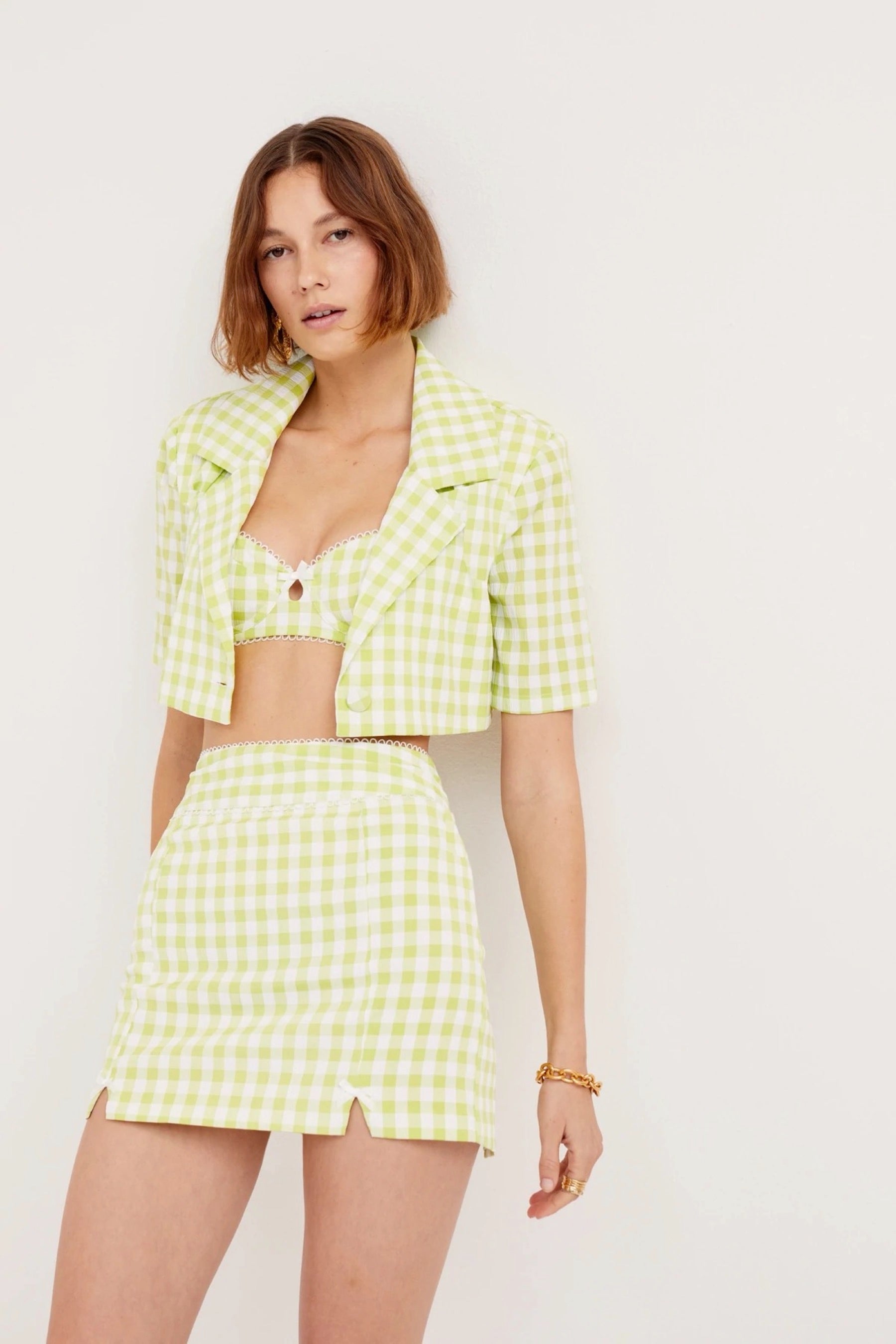 Green Maureen Mini Skirt