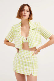 Green Maureen Blazer Top