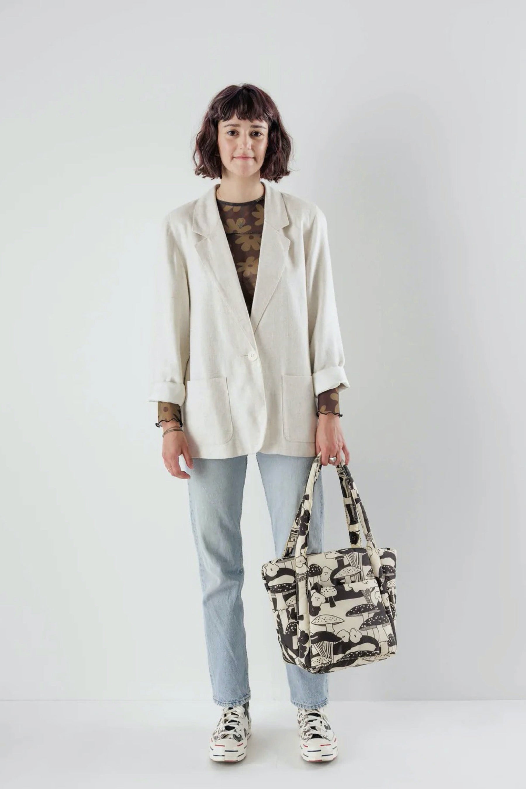 Puffy Mini Tote - Mushrooms