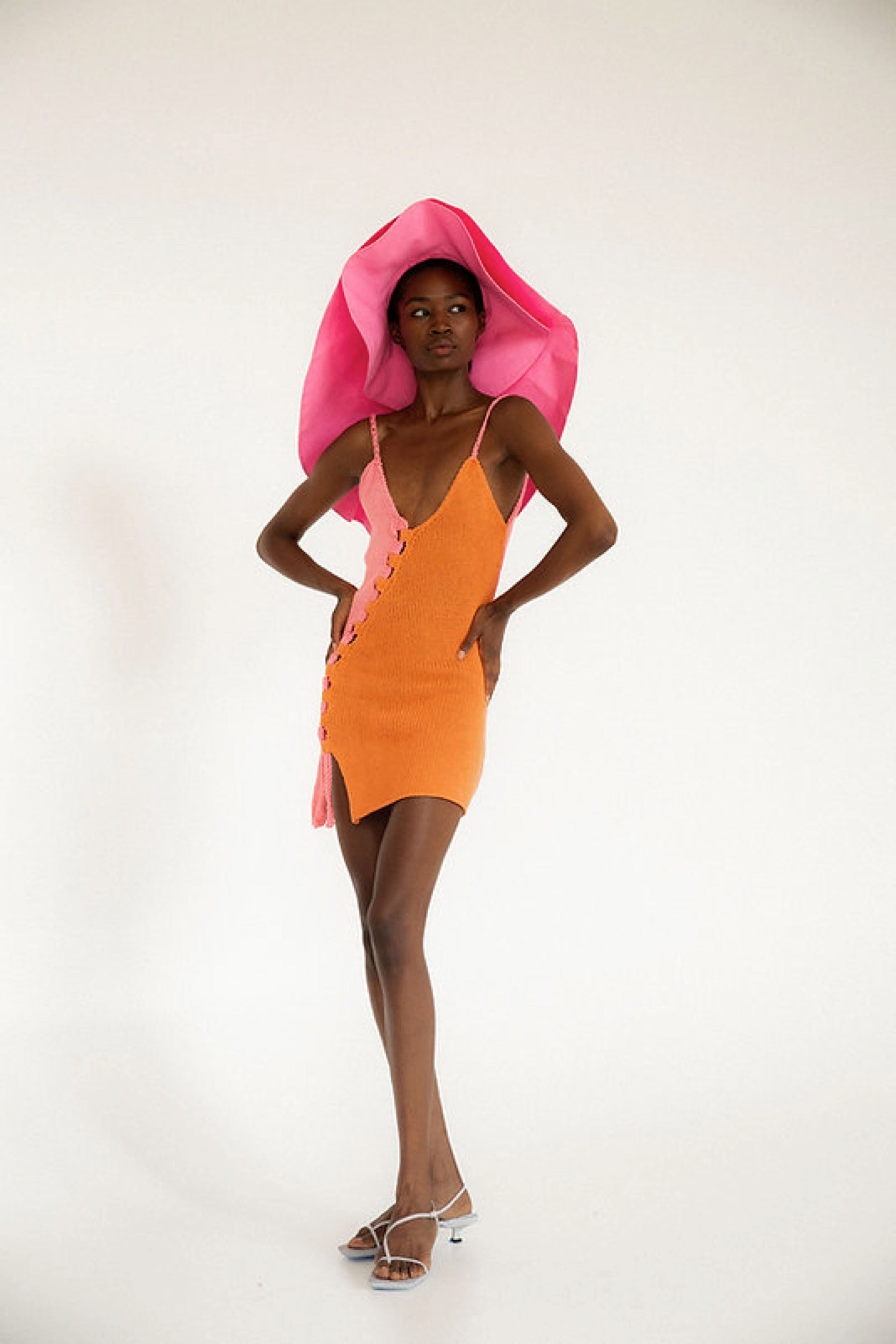 Pink + Orange Maribel Knit Dress