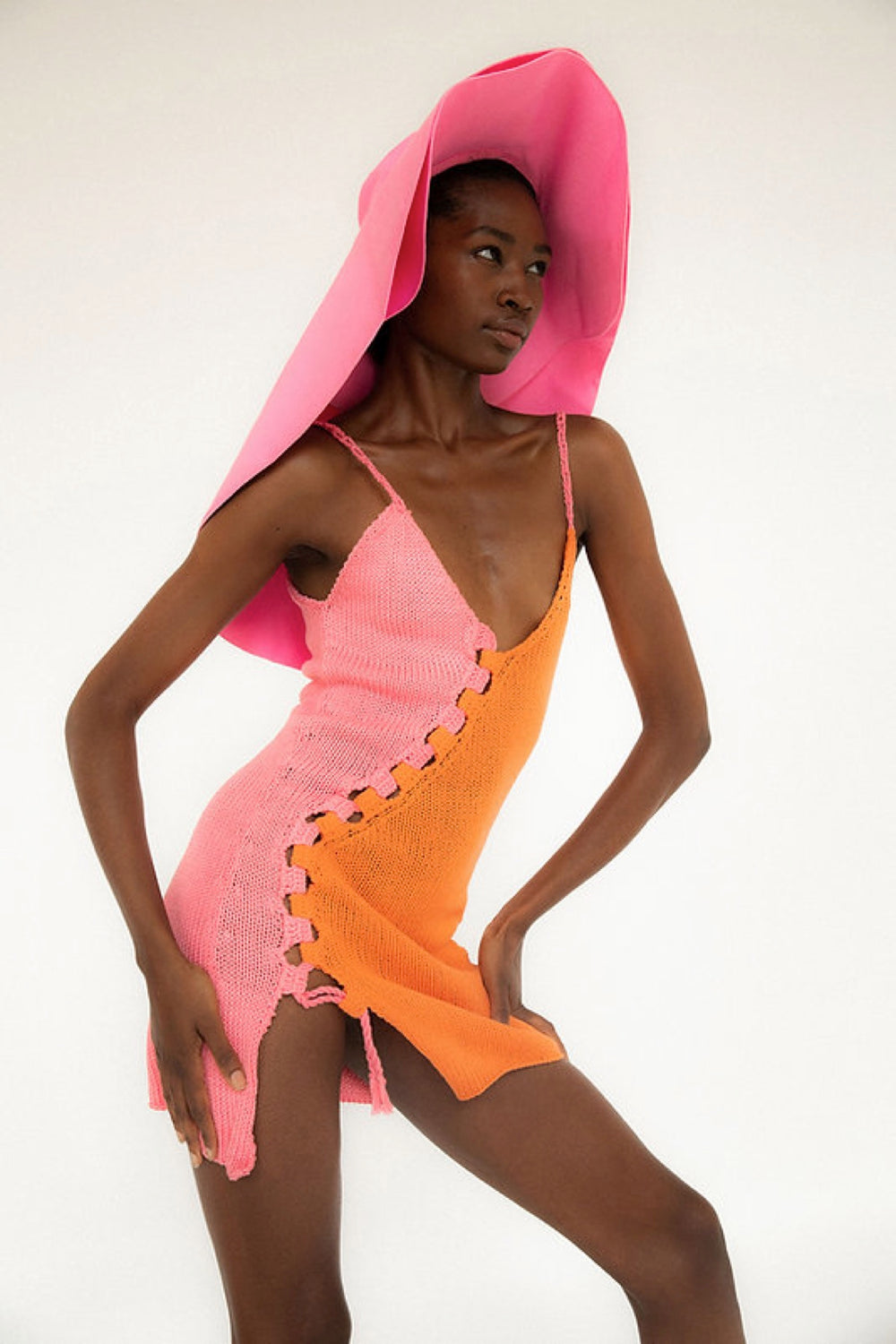 Pink + Orange Maribel Knit Dress