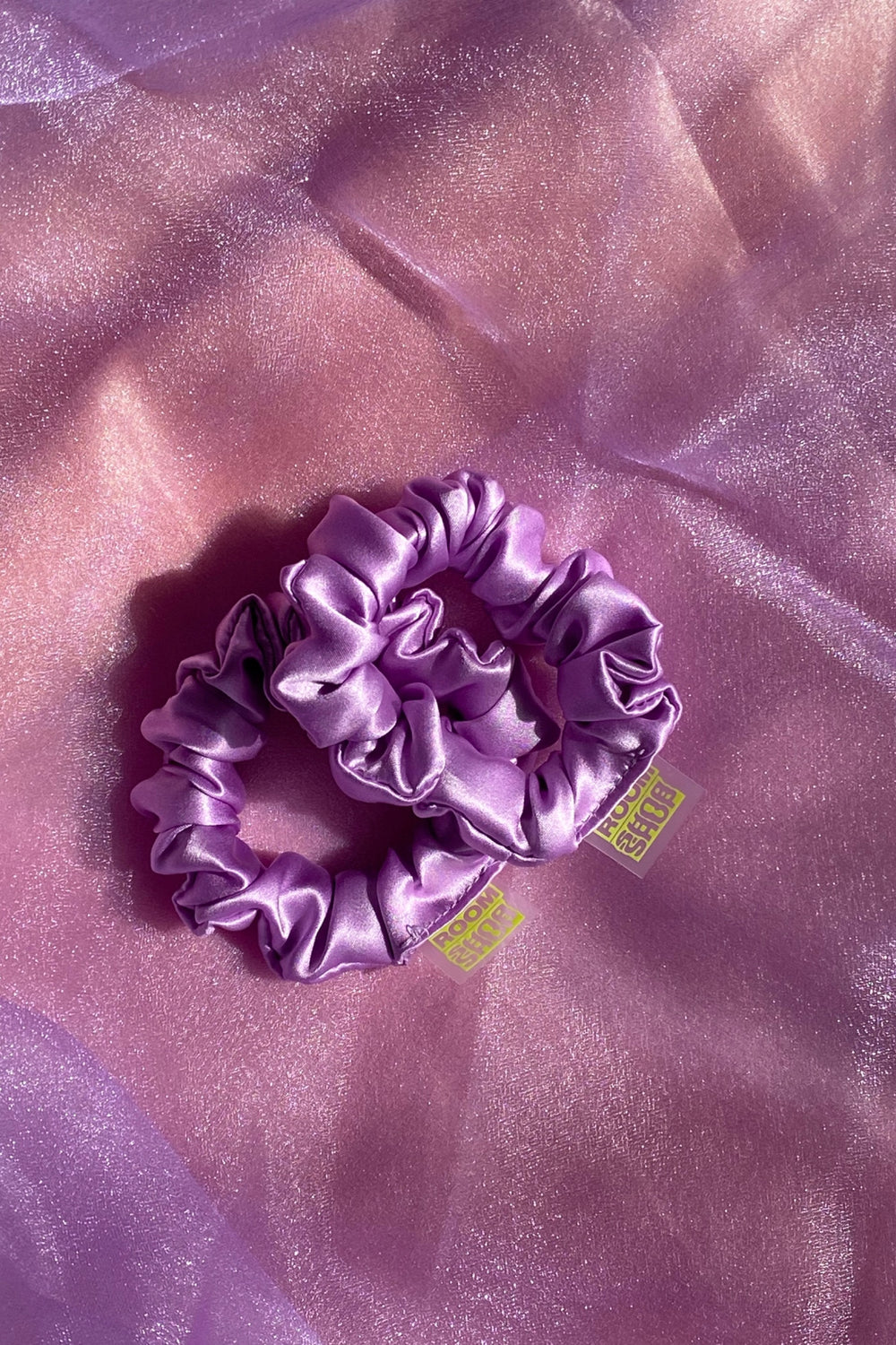 Lilac Silk Mini Scrunchie Set