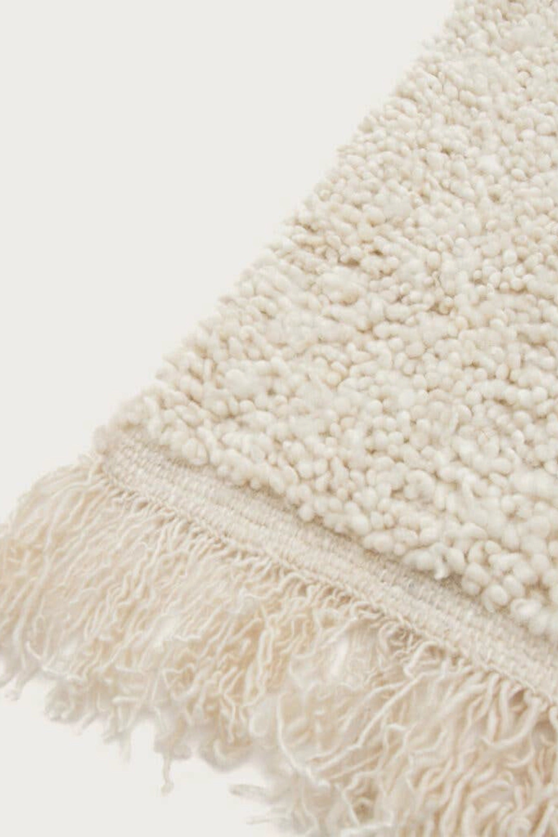 Natural Wool Shag Runner