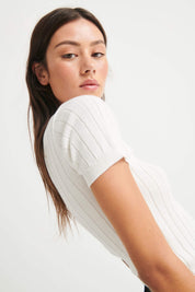 White Jane Knit Tee