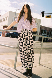 Purple Warp Check Reese Top