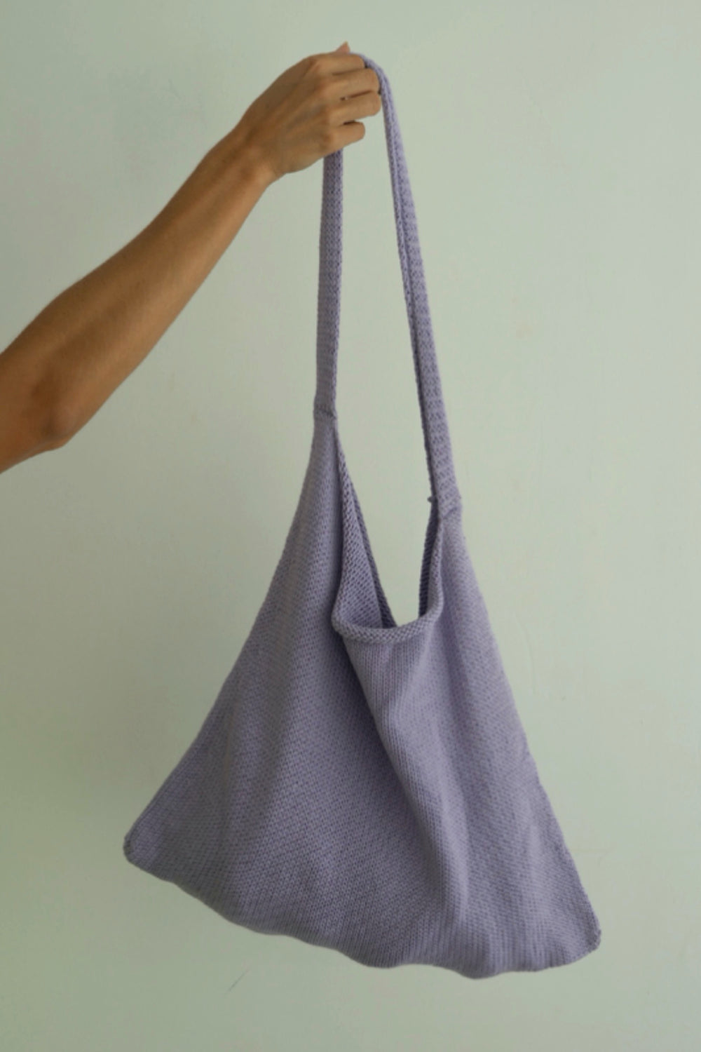 Lilac Knit Tote