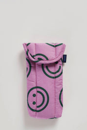Raspberry Happy Puffy Glasses Sleeve