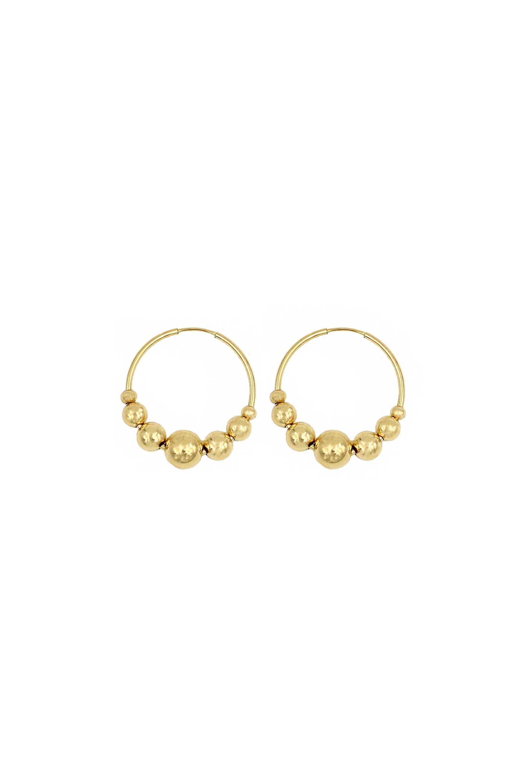 Gold Bauble Hoops