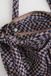 Indigo Trippy Checker Mini Cloud Bag