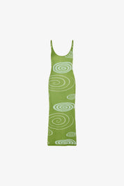 Hockney Dress - Grass Green Galaxy