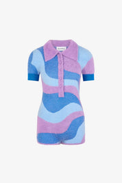 Sea Blue + Violet Good Vibrations Romper