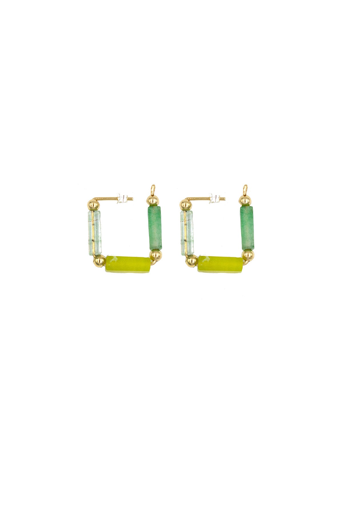 Gold Laurel Hoops