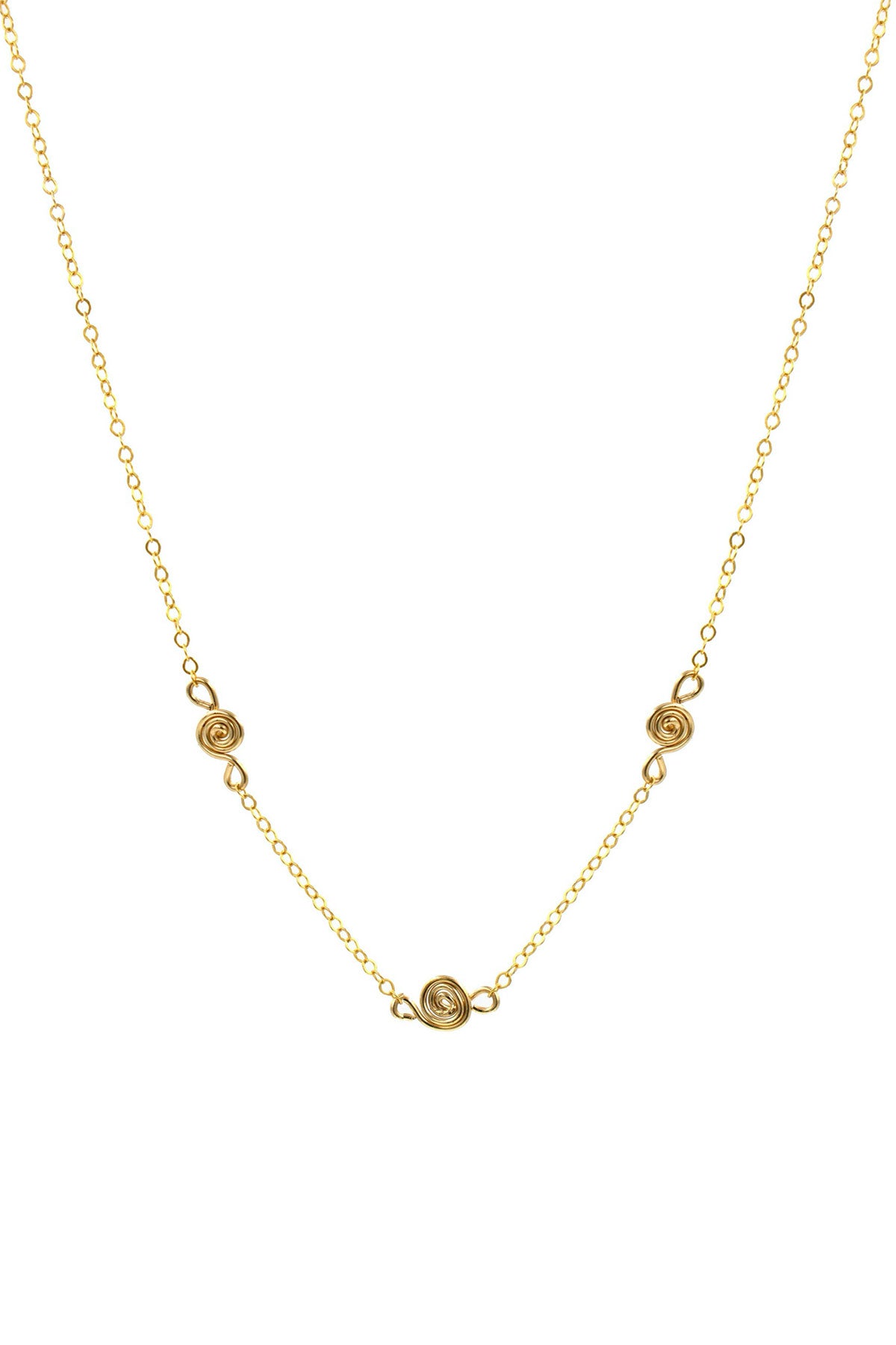 Gold Spiral Necklace