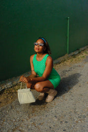 Leaf Green Swing Shift Dress