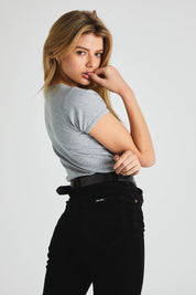 Grey Marle Baby Rib Tee