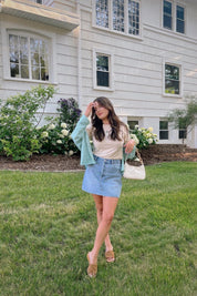 Vintage Blue Classic Mini Skirt