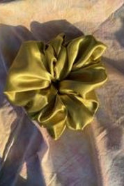 Chartreuse Giant Satin Scrunchie