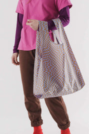 Lavender Trippy Checker Baggu