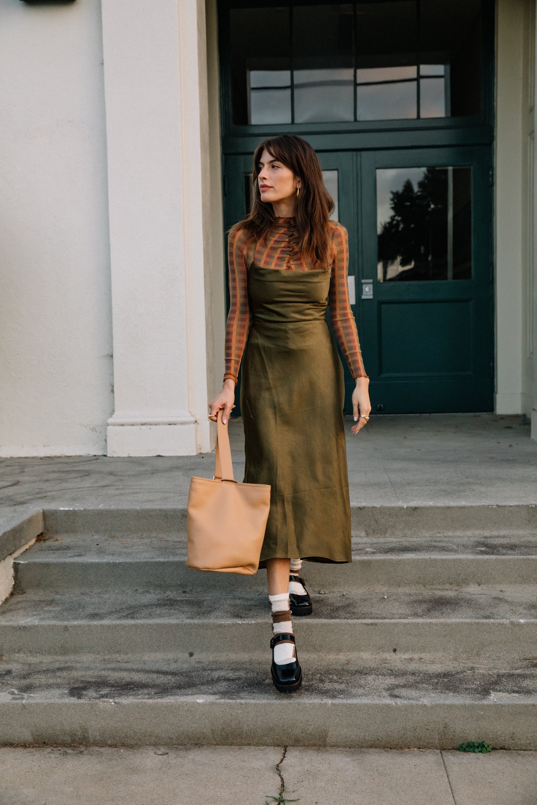 Tan Leather Sling Bag