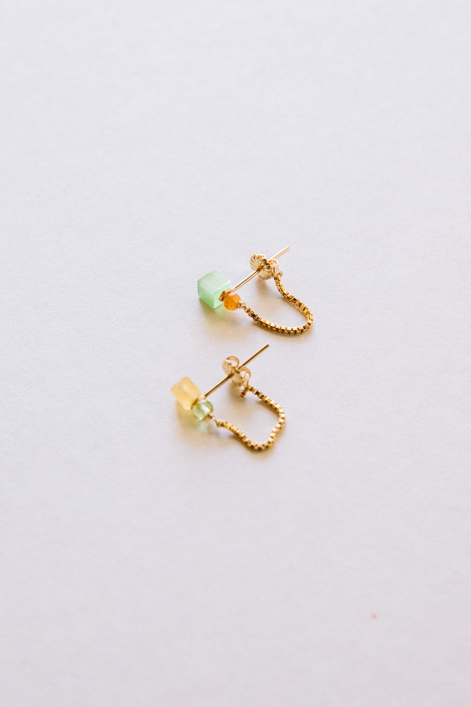 X Prism Citrus Building Block Earrings