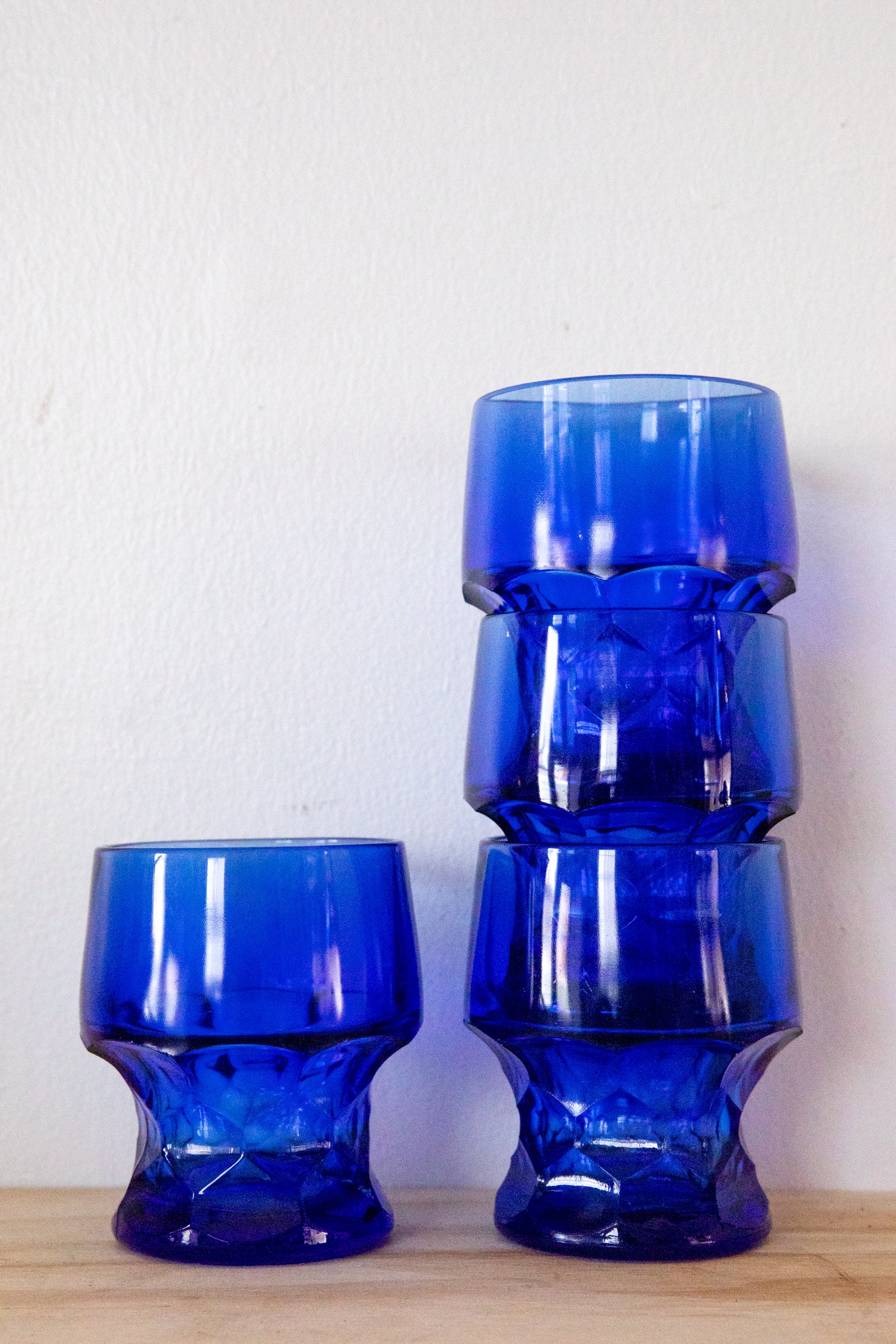 Cobalt Blue Glasses Set