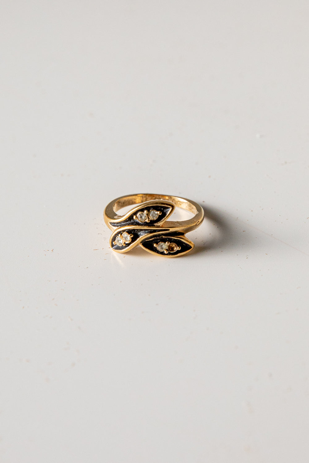 Gold + Diamond Leaf Ring