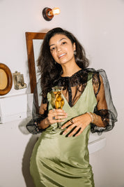 Black Vendetta Organza Blouse
