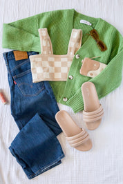 Green Wilma Cardigan