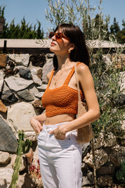 Orange Noe Knit Corset