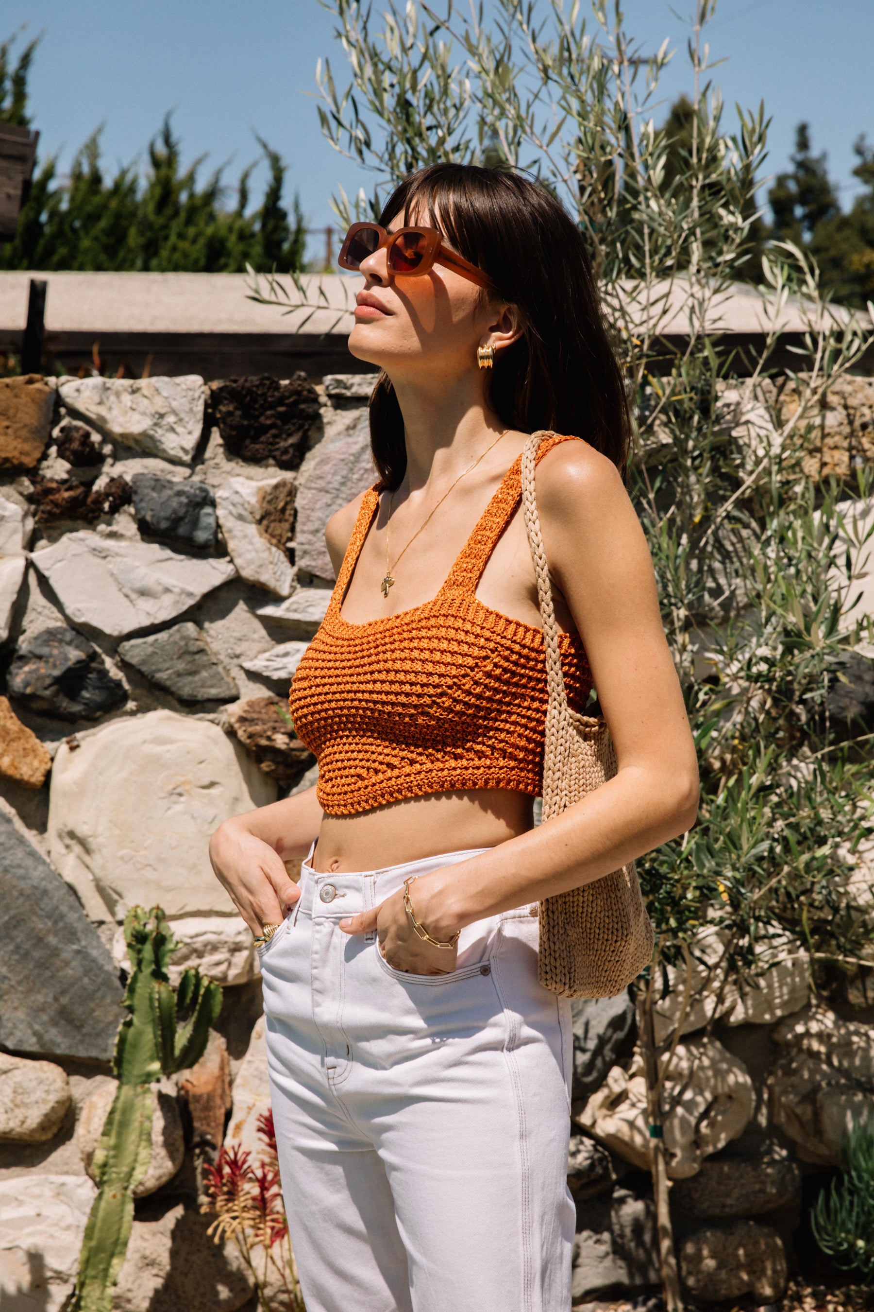 Orange Noe Knit Corset