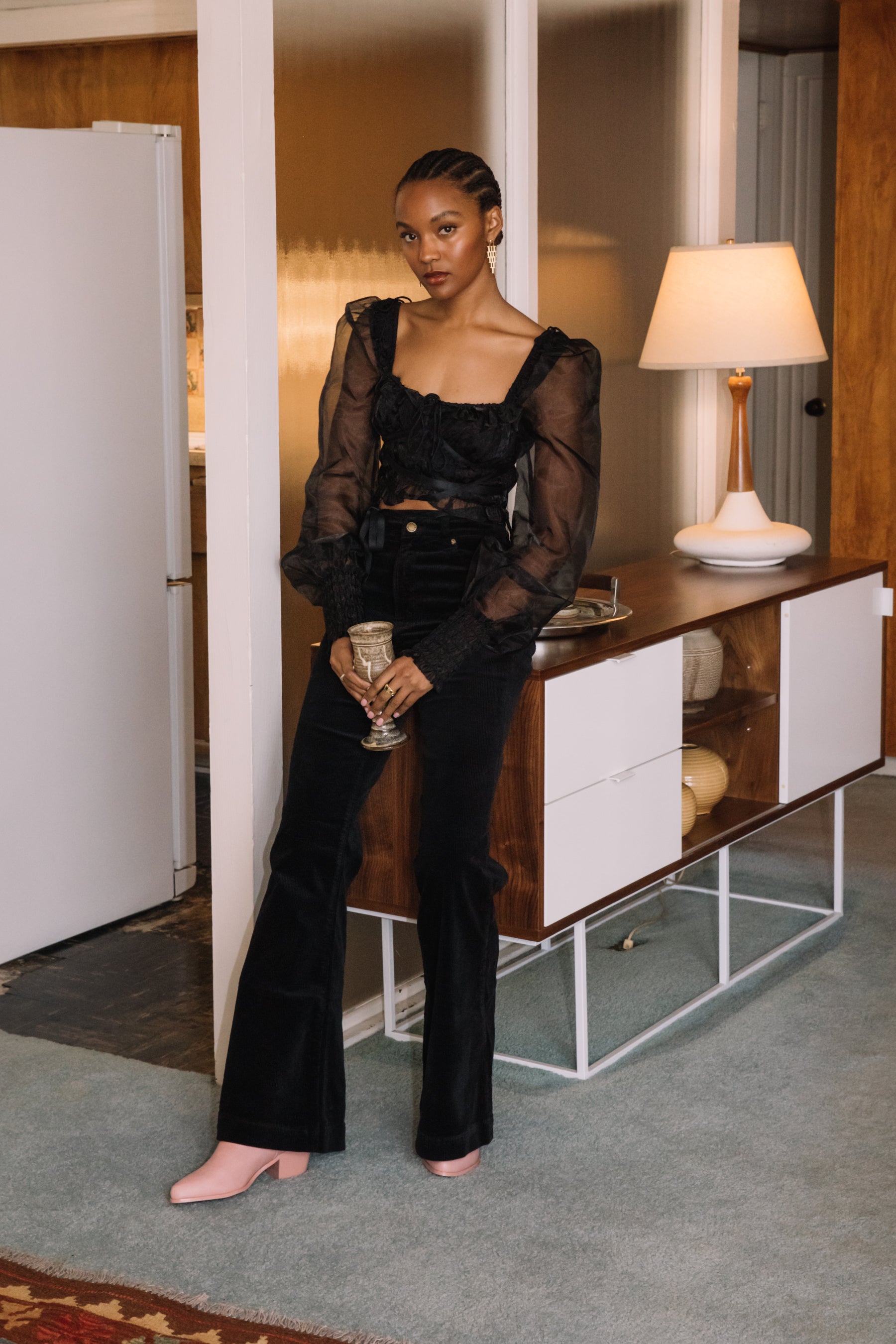 Black Gabrielle Top