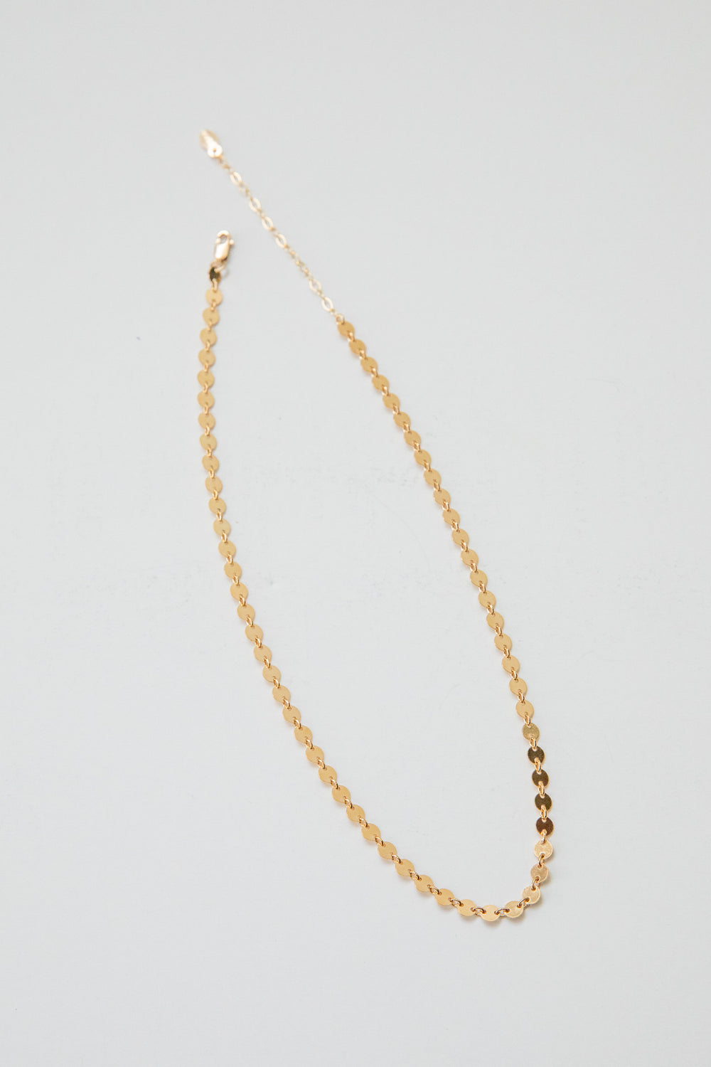 Gold Sequin Chain Necklace