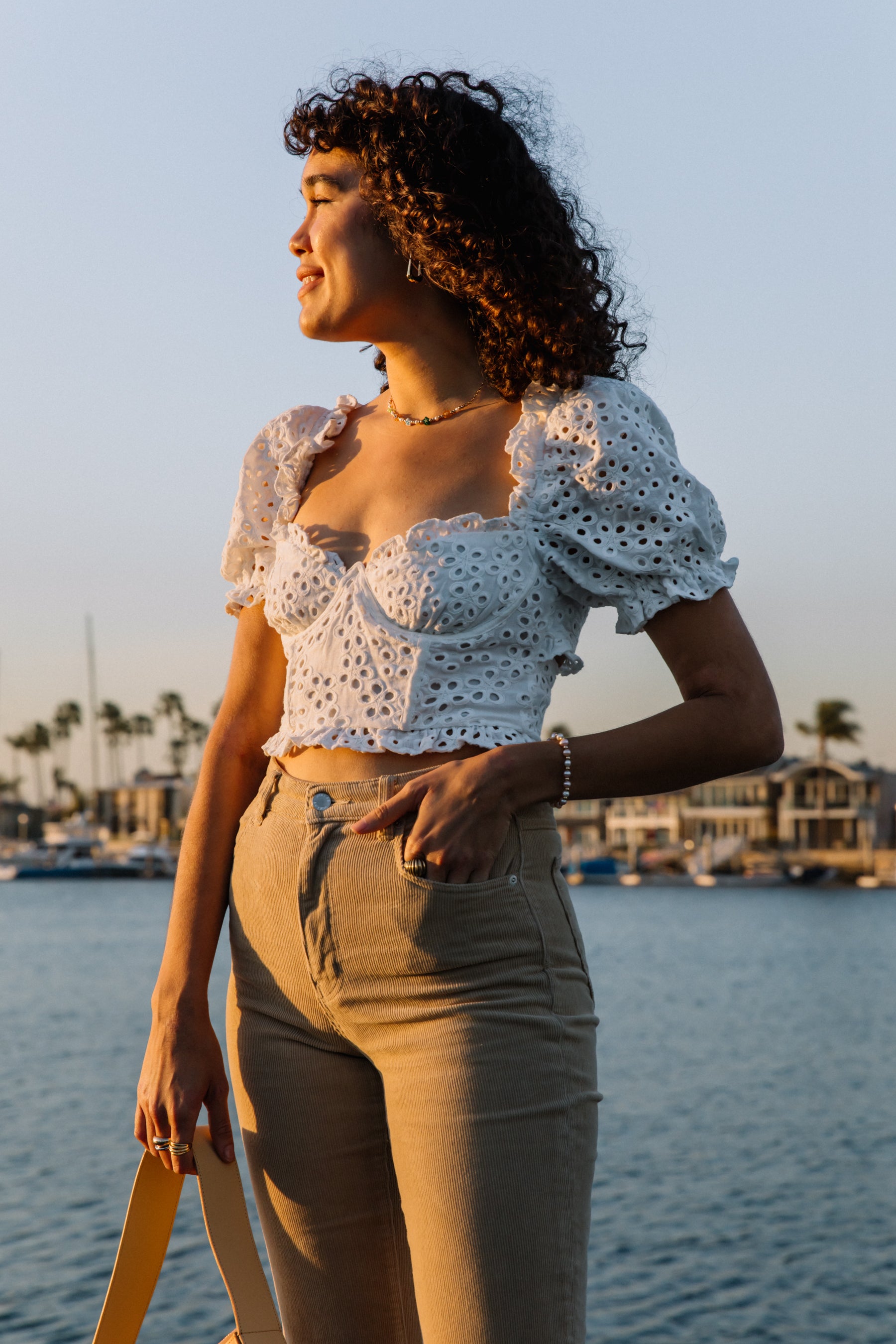 White Becca Crop Top