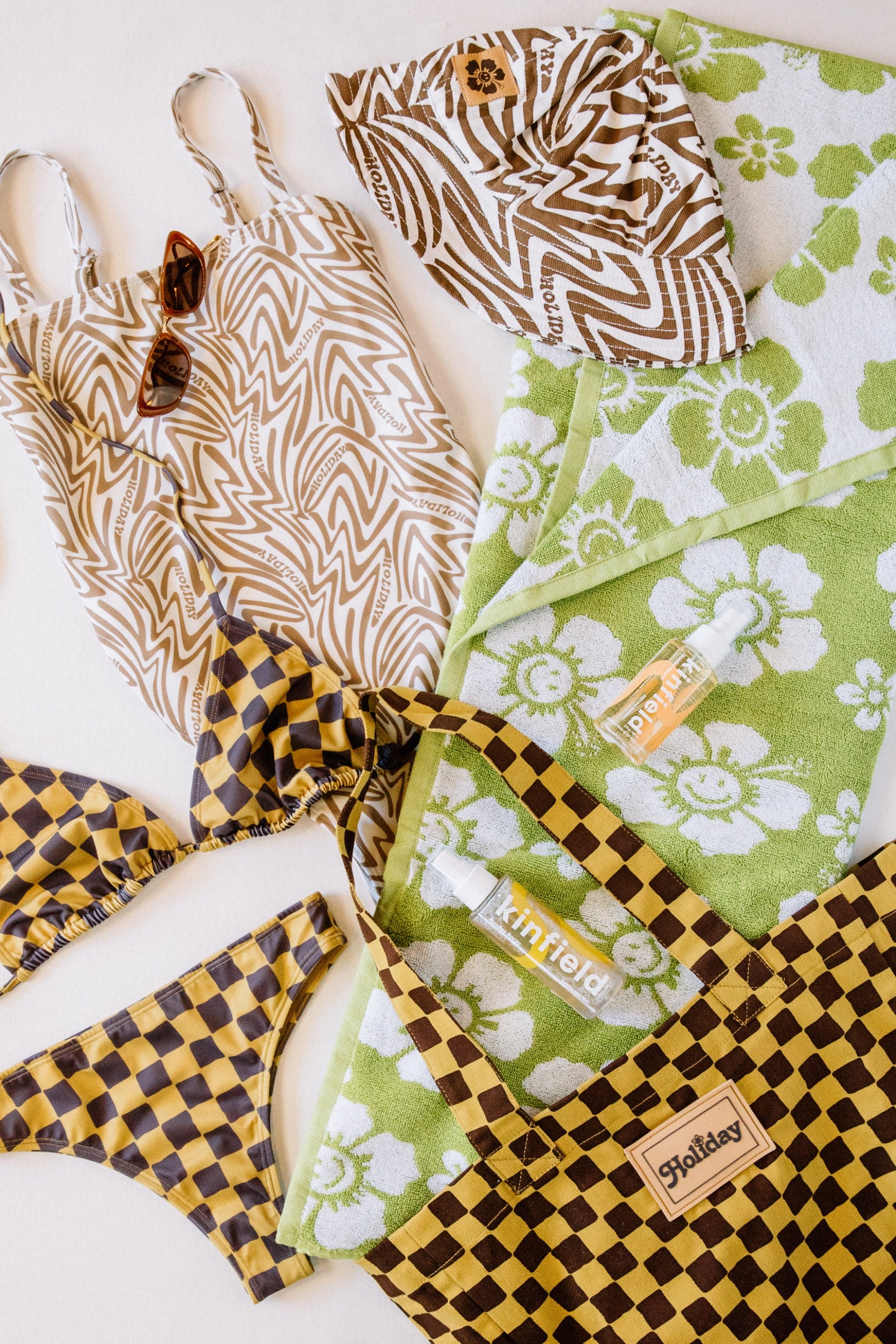 Olive Happy Hawaii Beach Towel