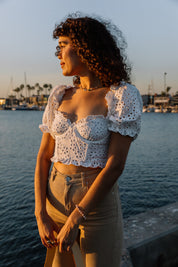 White Becca Crop Top