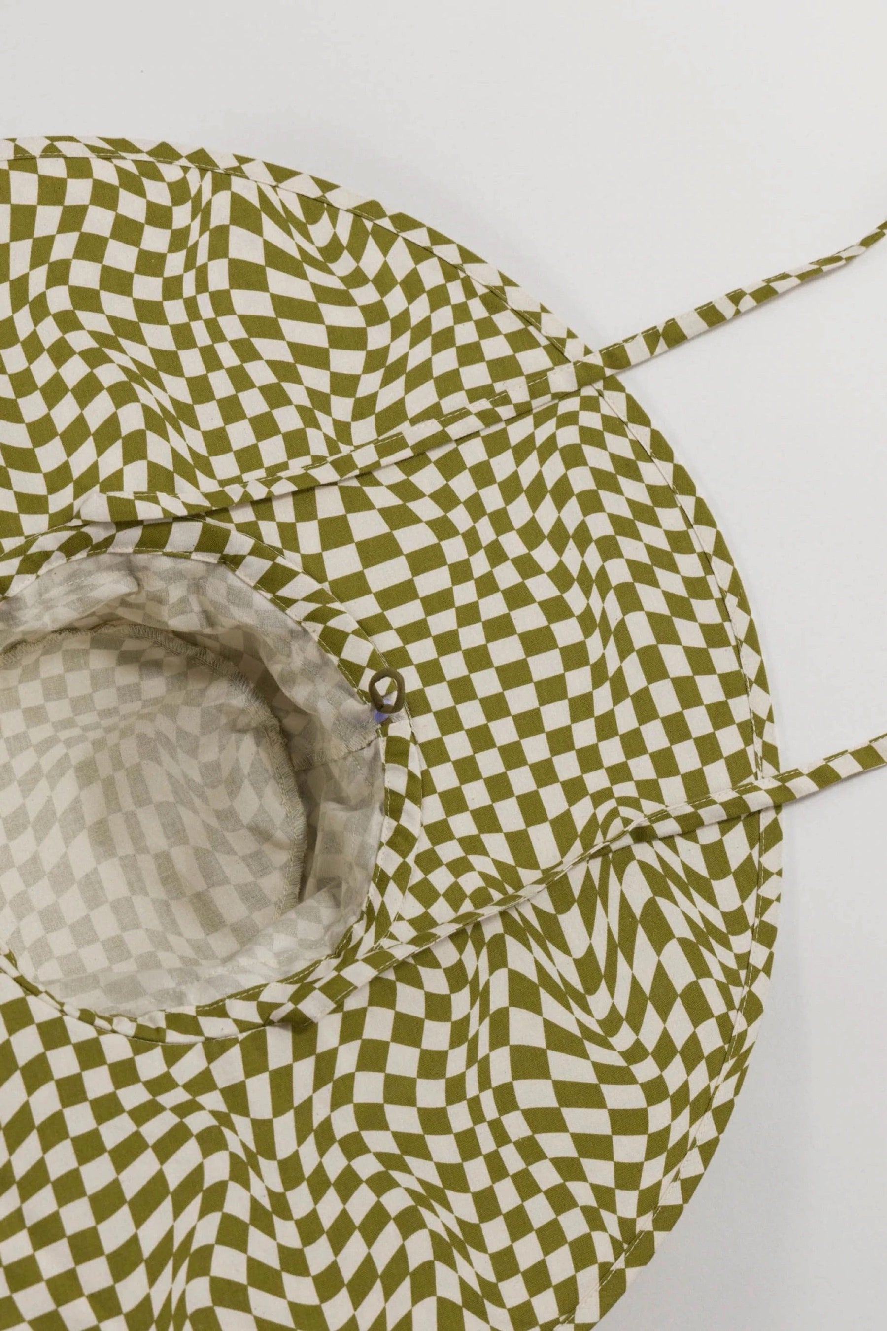 Moss Trippy Checker Packable Sun Hat