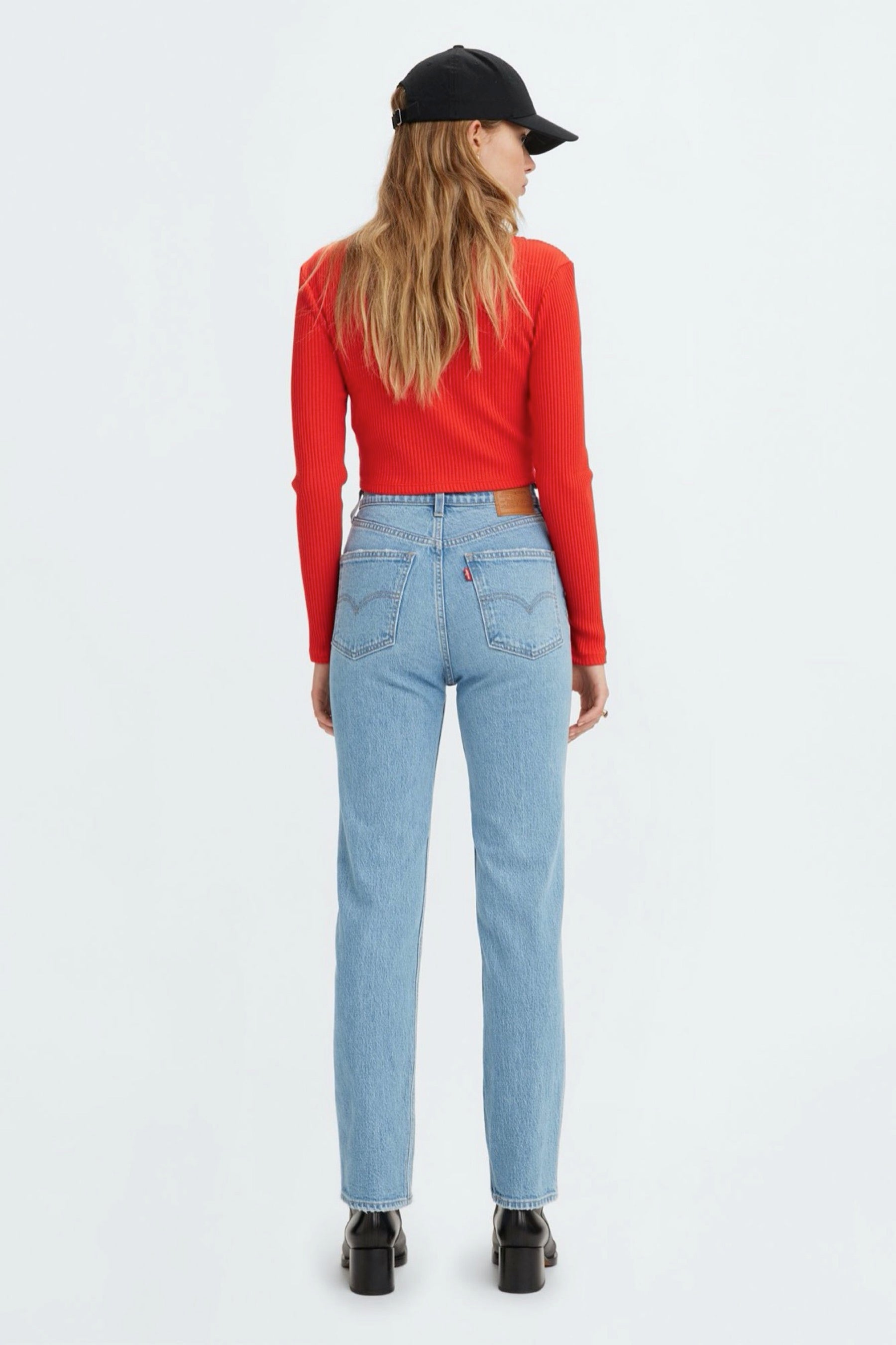 Medium Indigo 70s High Slim Straight