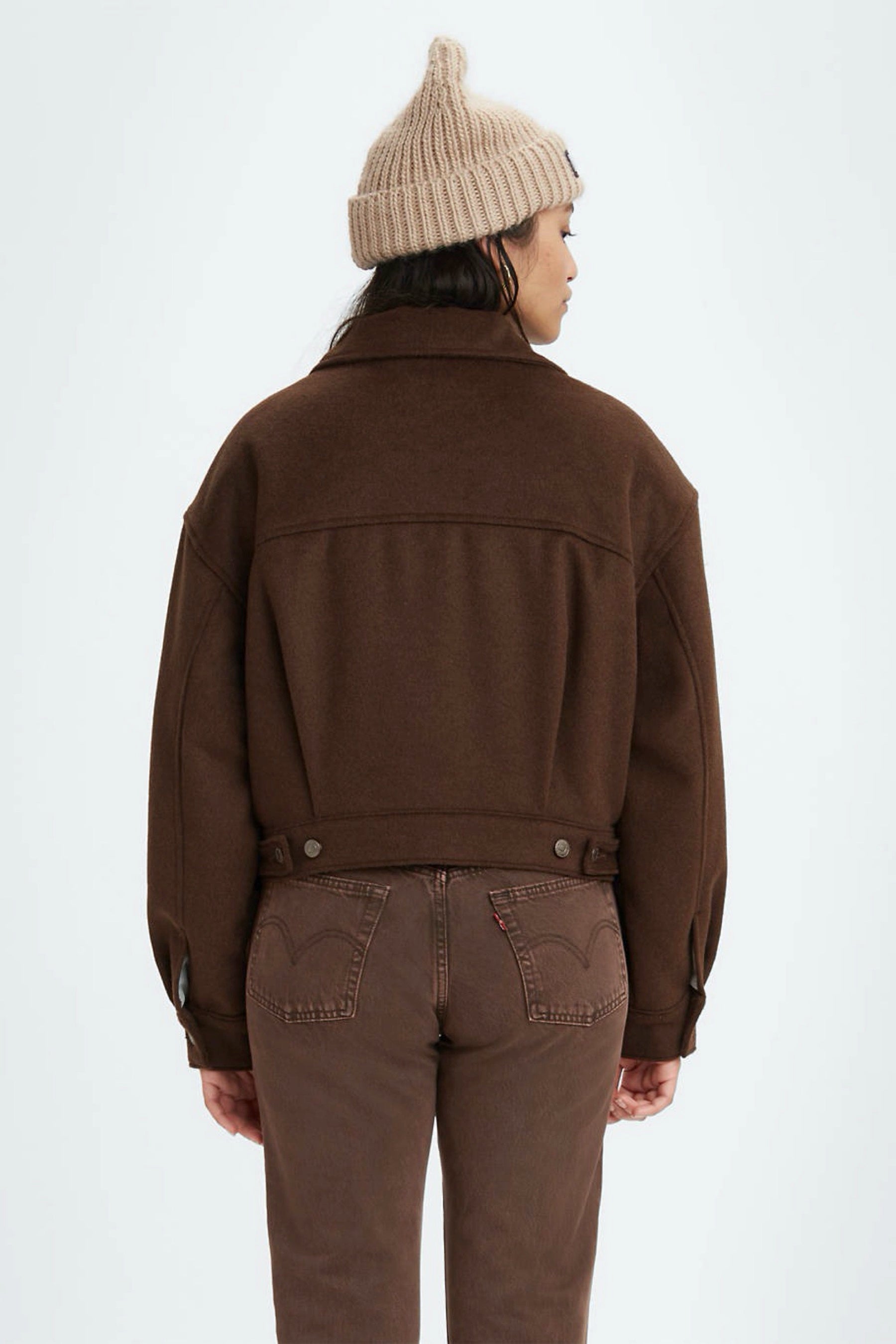 Brown Rinse Wool Baby Bubble Trucker