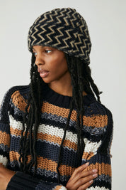 Black Ziggy Fuzzy Beanie