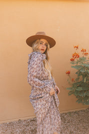 Plum Bliss Ruffled Midi Dress