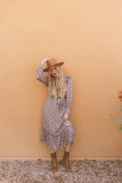 Plum Bliss Ruffled Midi Dress