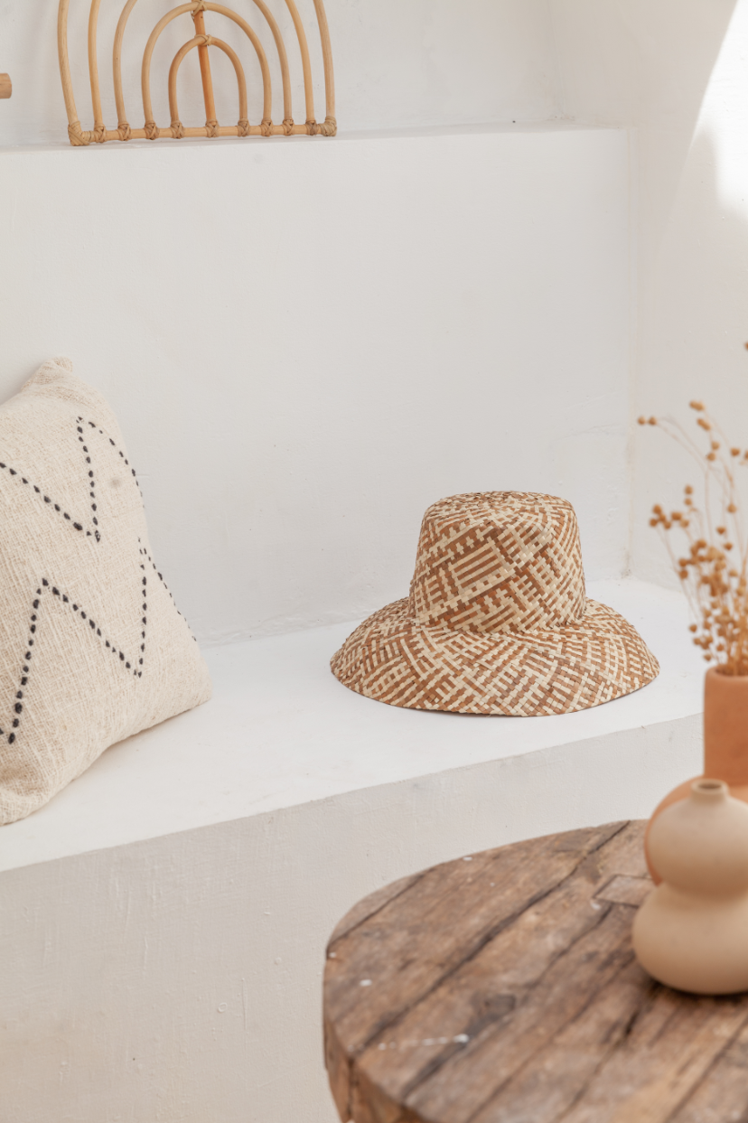 Amber Ombre Woven Bucket