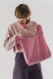 Baby Cerise Stripe Baggu