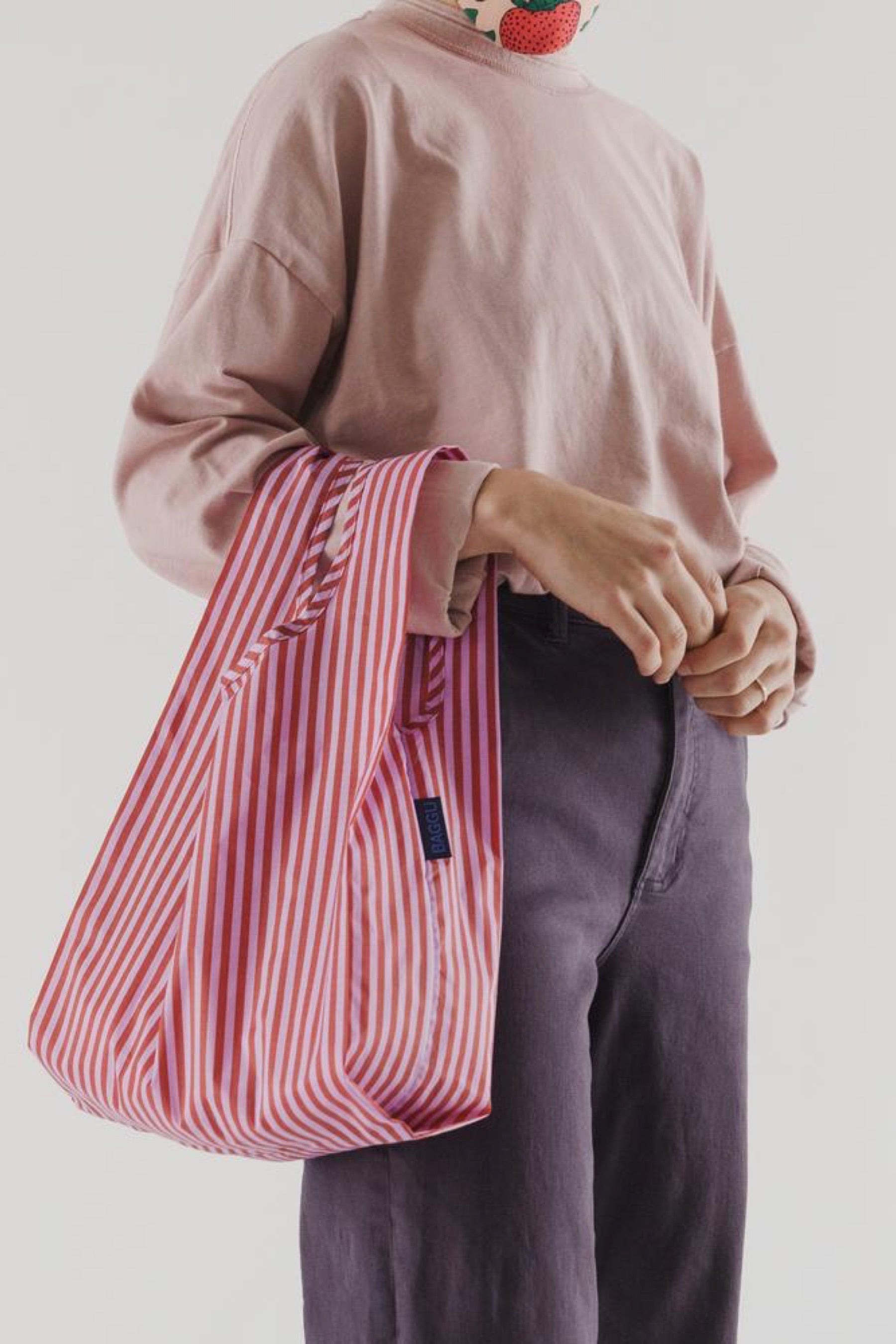 Baby Cerise Stripe Baggu