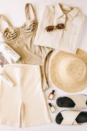 Sand Linen Button Up