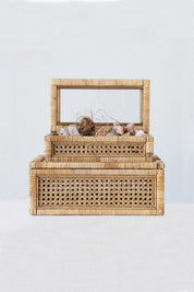 Rattan Lidded Box