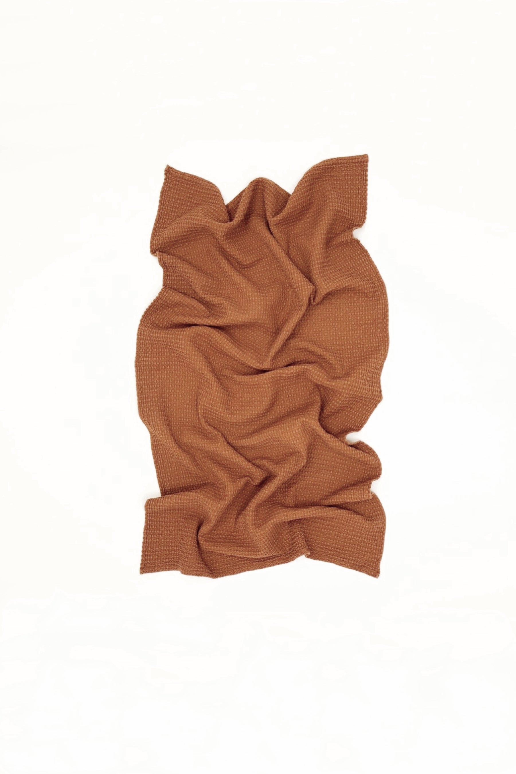 Terracotta Simple Waffle Wash Cloth