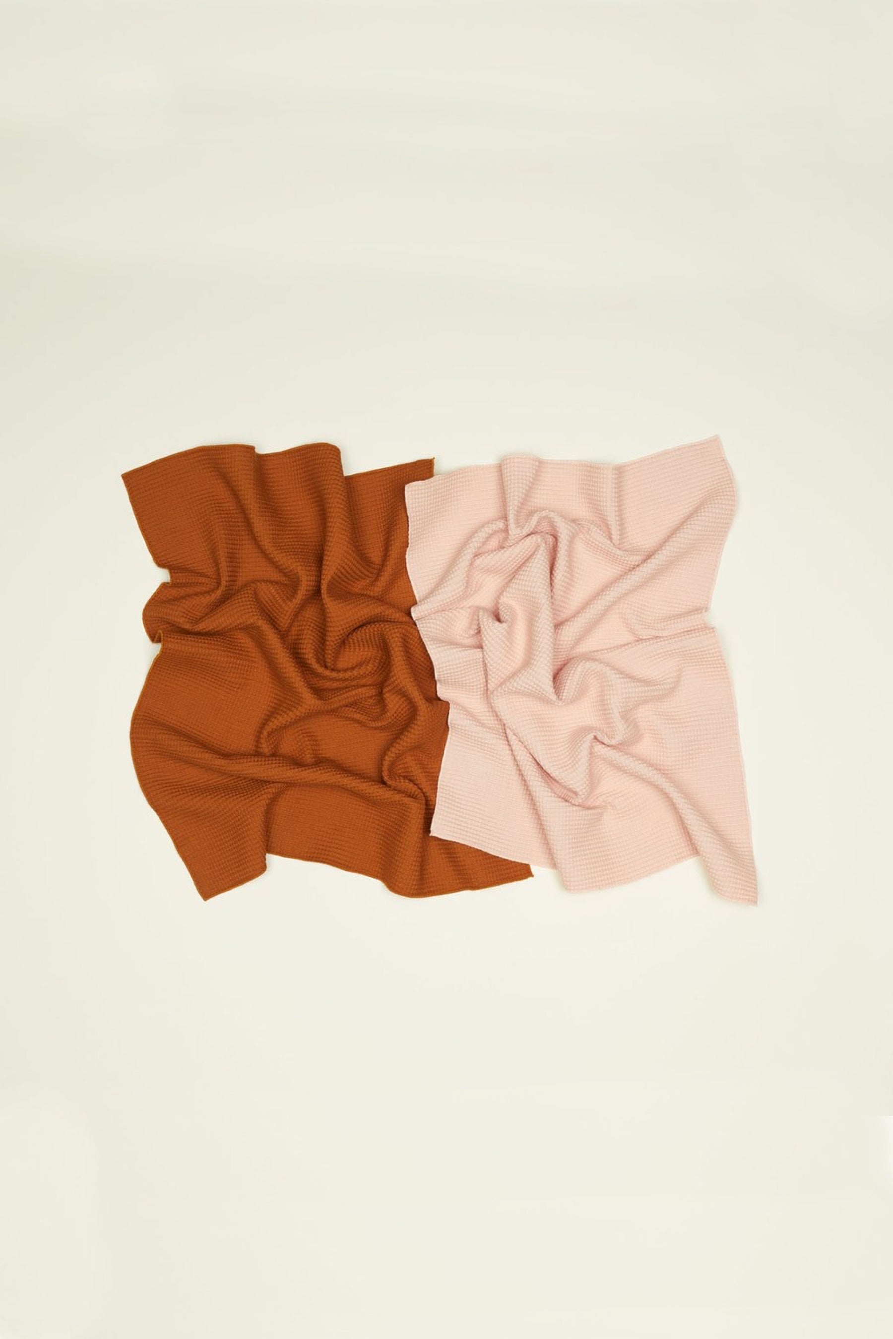 Blush + Terracotta Waffle Dish Towel Set