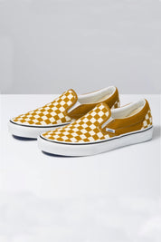Golden Checkerboard Slip-On
