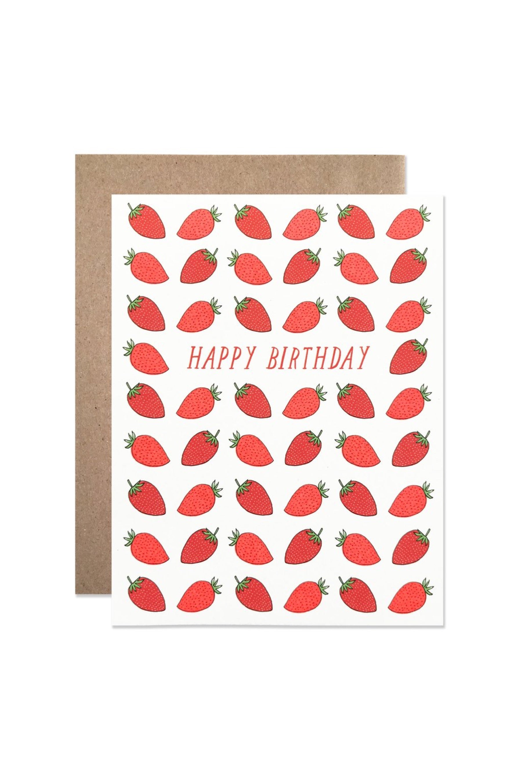 Happy Birthday Strawberries Card
